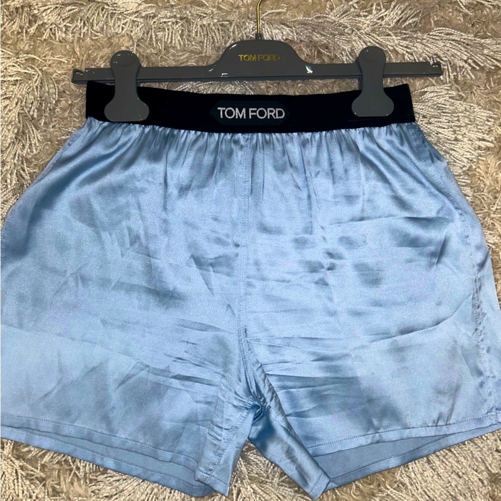 Tom Ford Silk Boxer Shorts - Aqua